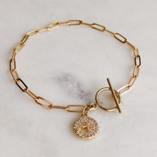 Load image into Gallery viewer, Pave Charm Bold Link Bracelet - Celeste - Adorned by Ruth
