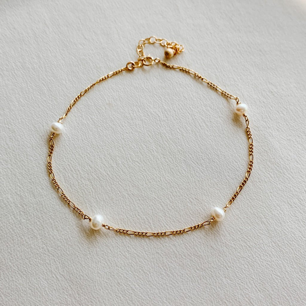Pearl Station Anklet - Ava - Adorned by Ruth