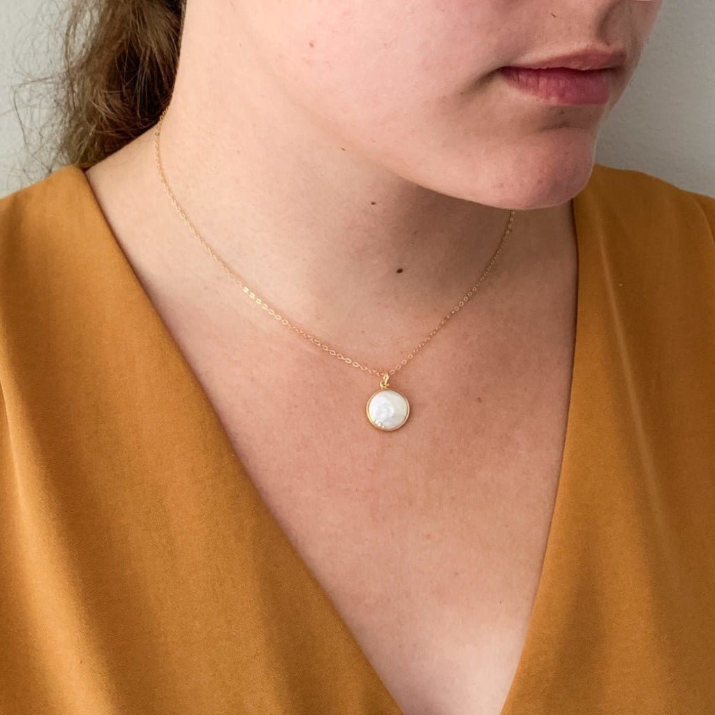 Round Pearl Pendant Necklace - Adorned by Ruth