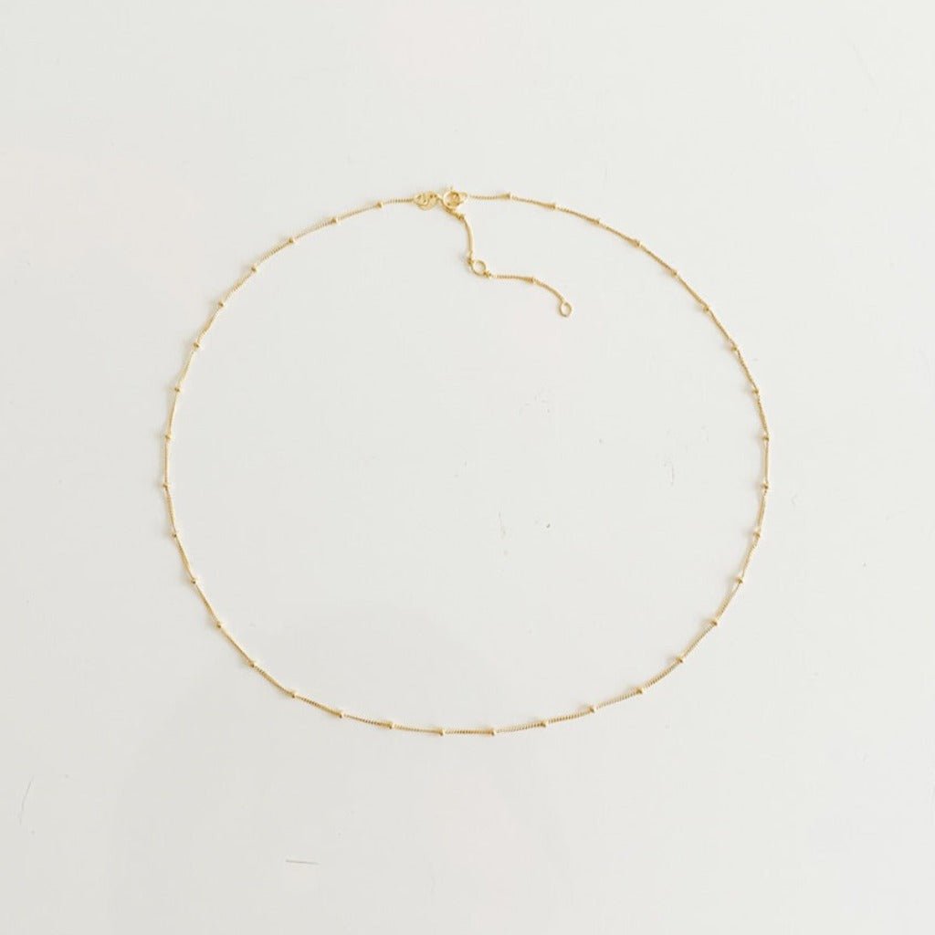 Satellite Chain Necklace in 10k Yellow Gold 16-17-18" - Adorned by Ruth