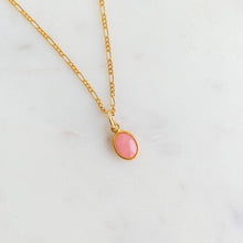 Load image into Gallery viewer, Single Bezel Gemstone Pendant Charm - Pink Opal - Adorned by Ruth
