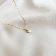 Load image into Gallery viewer, Single Opal Bezel Pendant Necklace l October Birthstone - Adorned by Ruth
