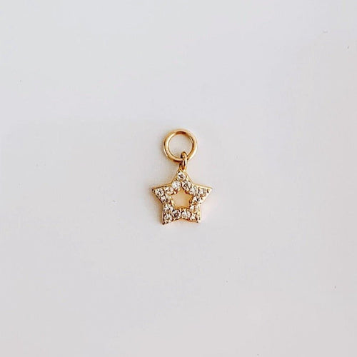 Single Pave Star Hoop Charm - Adorned by Ruth
