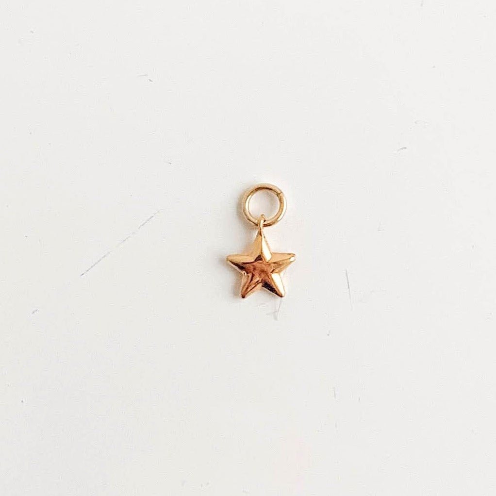 Single Puffy Star Hoop Charm - Adorned by Ruth