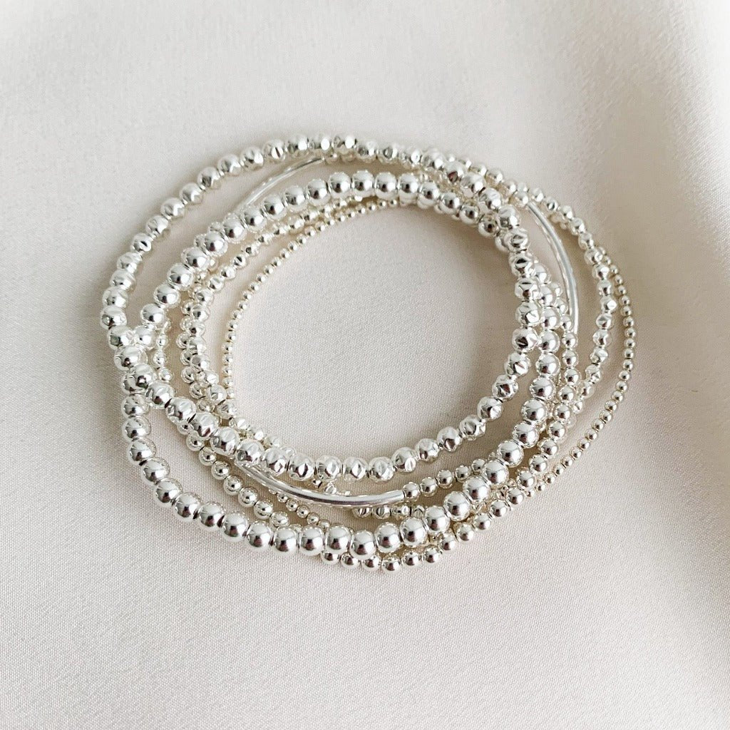 Sterling Silver Stretch Bracelet - Adorned by Ruth