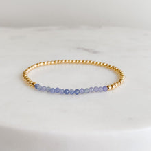 Load image into Gallery viewer, Tanzanite Gold Bead Bracelet - Adorned by Ruth
