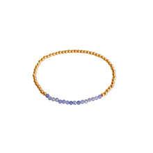 Load image into Gallery viewer, Tanzanite Gold Bead Bracelet - Adorned by Ruth
