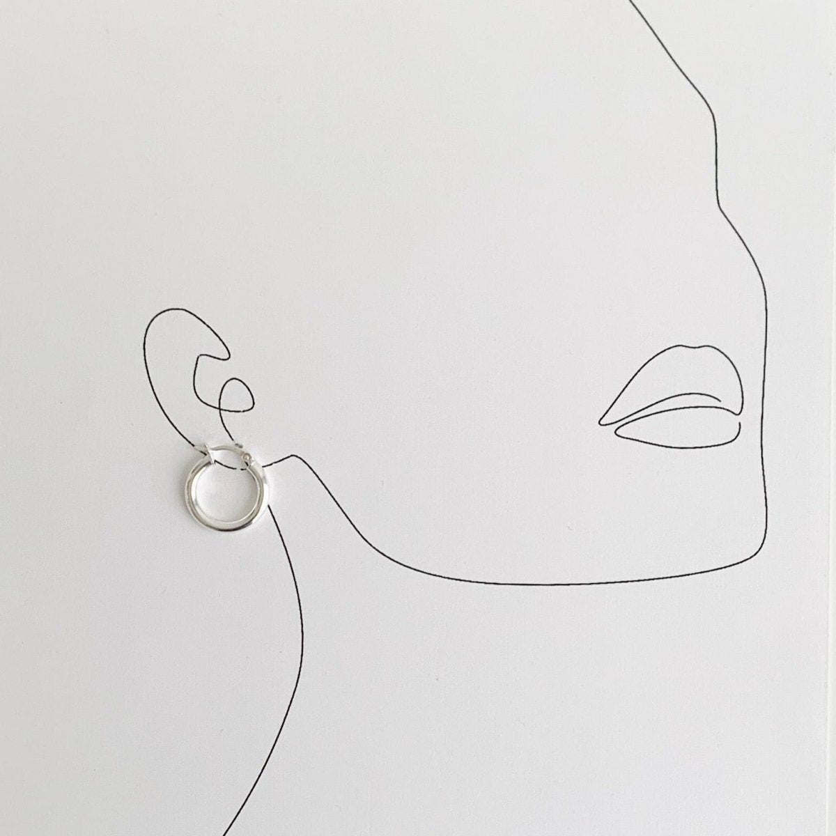 Tube Hoop Earrings - Sterling Silver - Adorned by Ruth